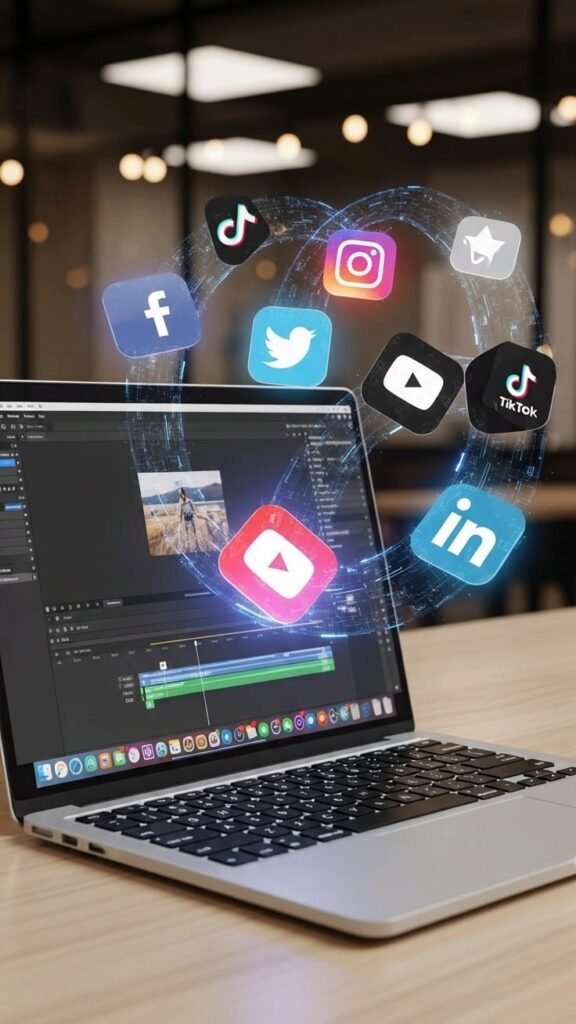 Top Powerful Benefits of Hiring Freelance Digital Marketing Services in 2026 on laptop screen social media icons #photography…
